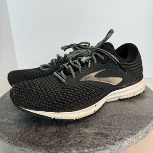Brooks Black Grey Revel Tennis Shoes Sneakers 9
